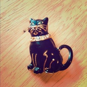 Black cat Brooch